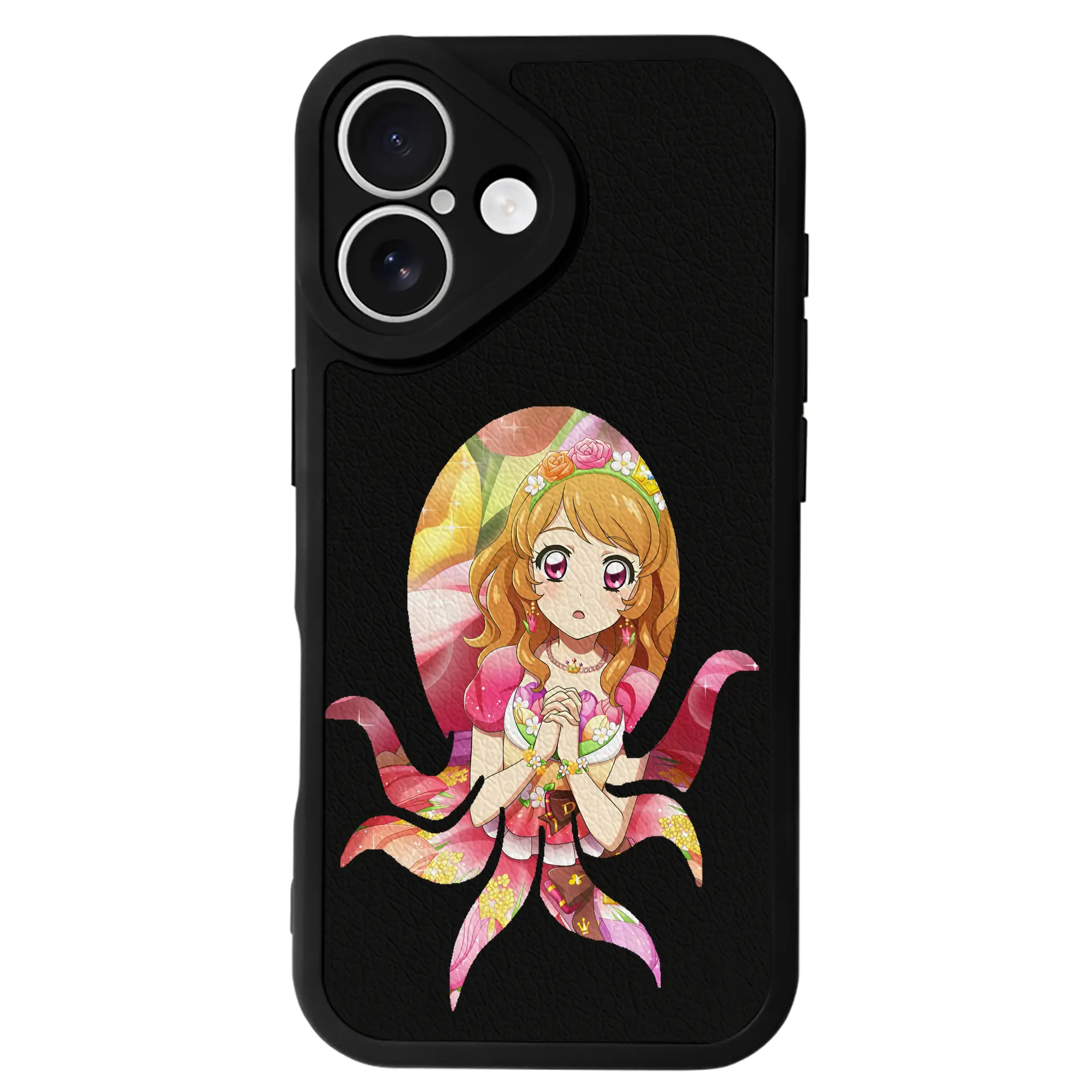 アイカツ グッズ 北大路 さくら - IPhone 16シリーズ対応 ・ シリコンスマホケース ・ レザー調 ・ 高精度フィット ・ 耐衝撃 ・ ワイヤレス充電対応 ・ 精密カット